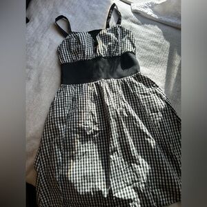 Black and White Gingham Dress